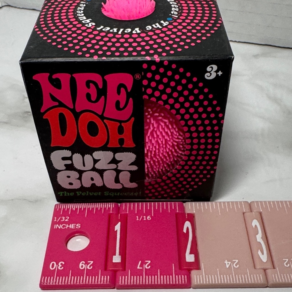 NeeDoh Fuzz Ball - Pink. Velvet Squeeze. New - Picture 2 of 14